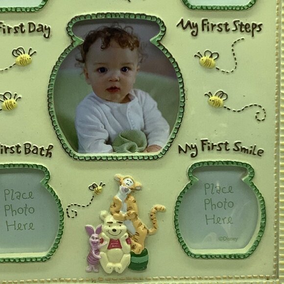 Disney Winnie The Pooh Babys First Year Photo Frame With 5 Openings 9" x 11" 3D - Picture 2 of 11